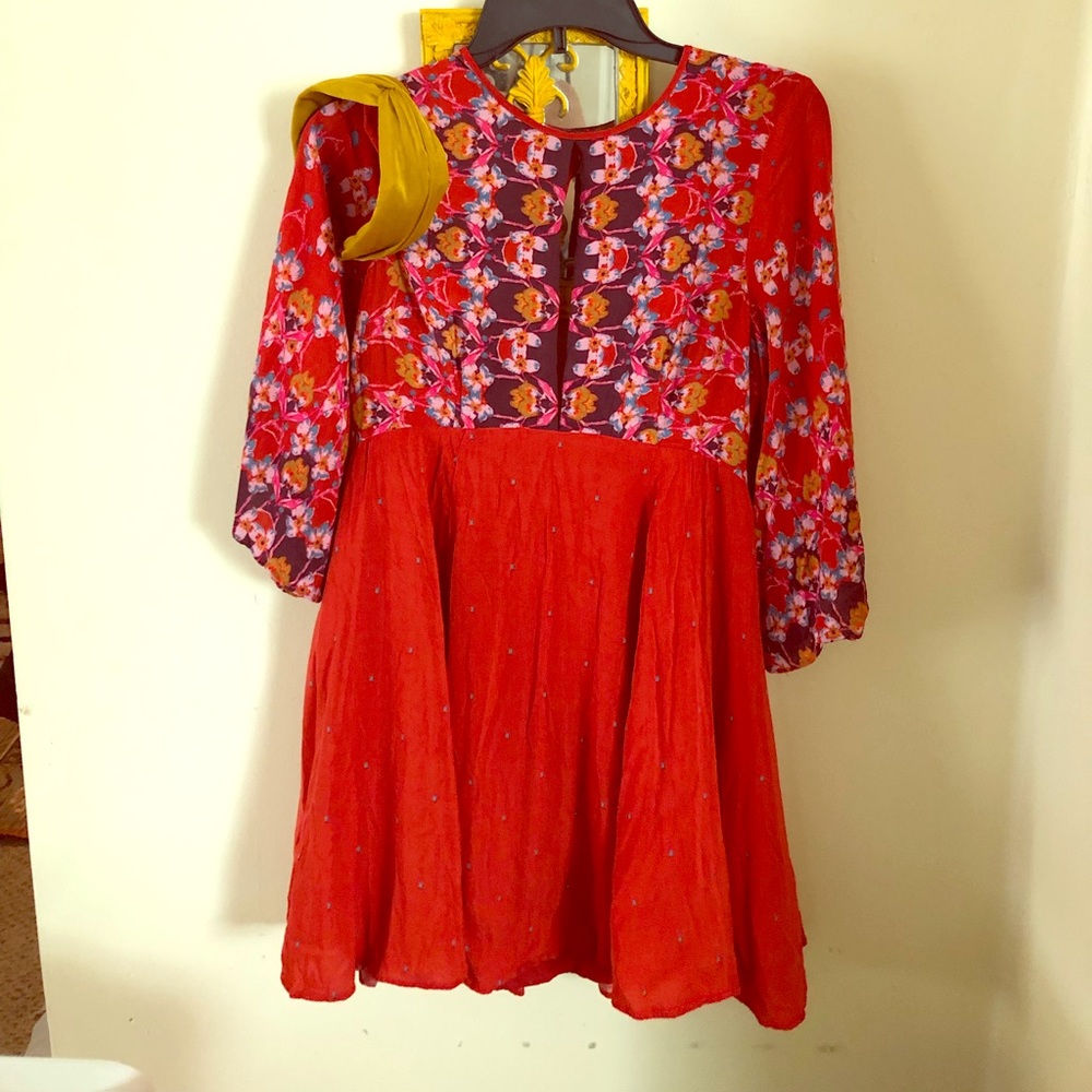 Ecote open back floral dress